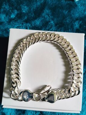 Sterling Silver Cuban Link Bracelet - Silver